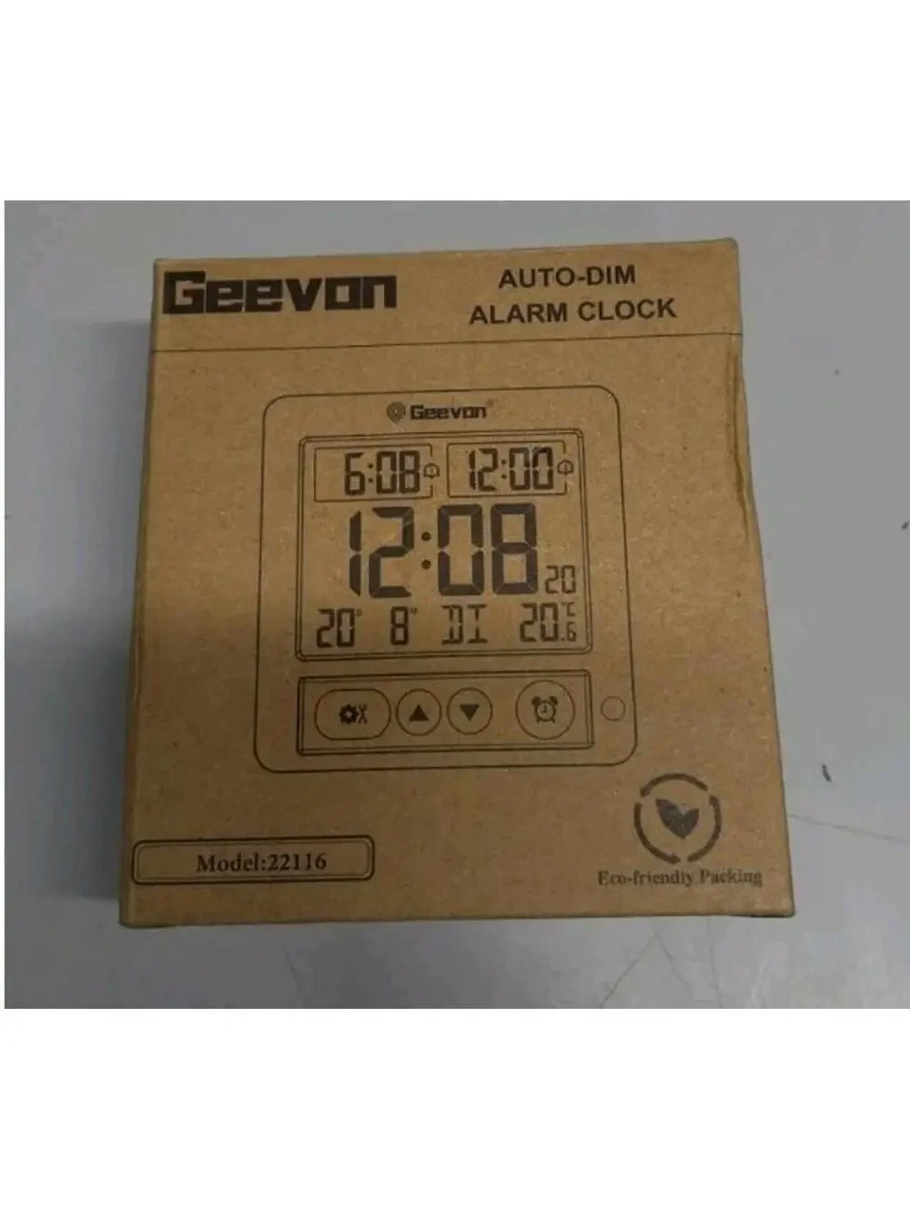 Small Atomic Travel Alarm Clock with Auto/8s Backlight, 2 Alarm Settings, Temper